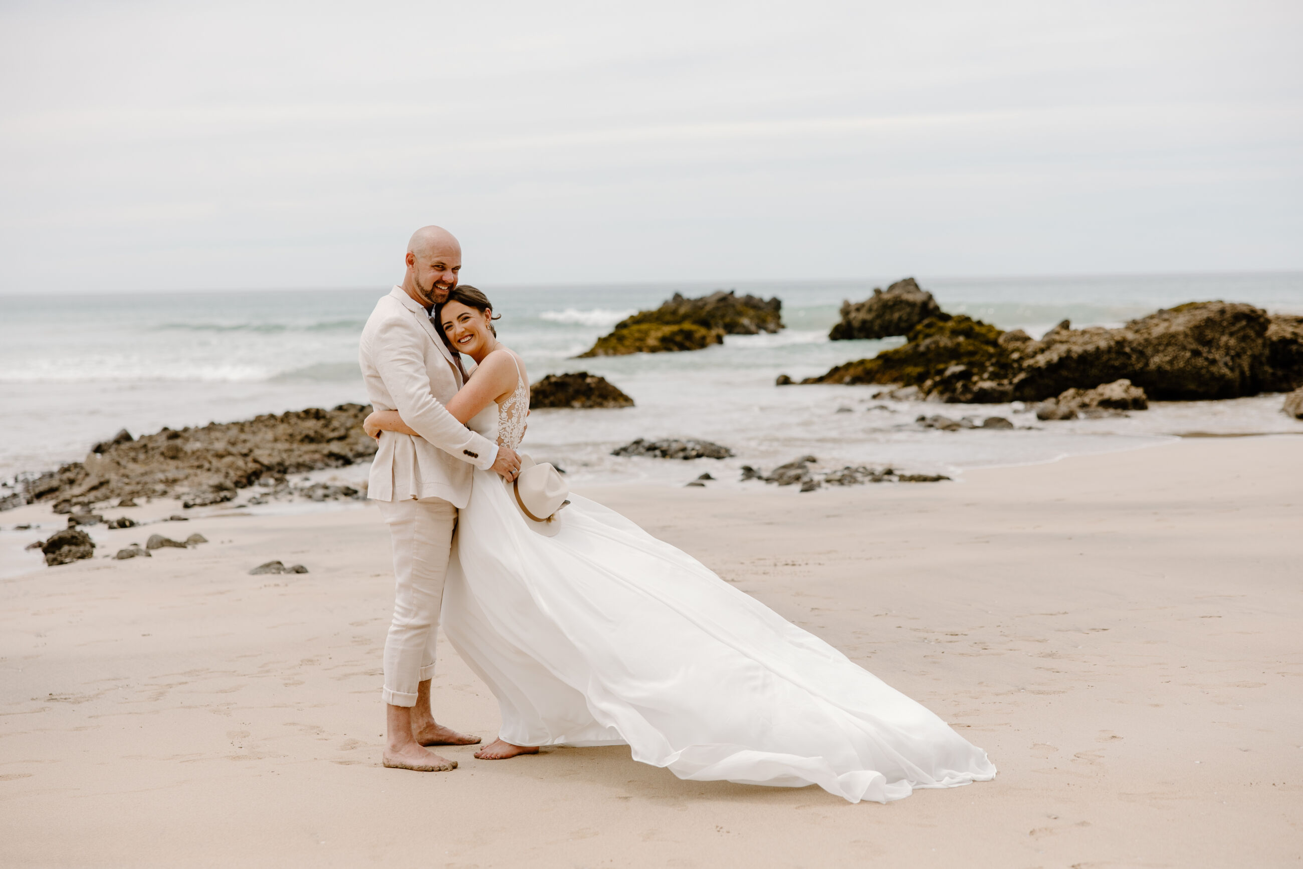 Bride and Groom at Taupo Bay, Northland